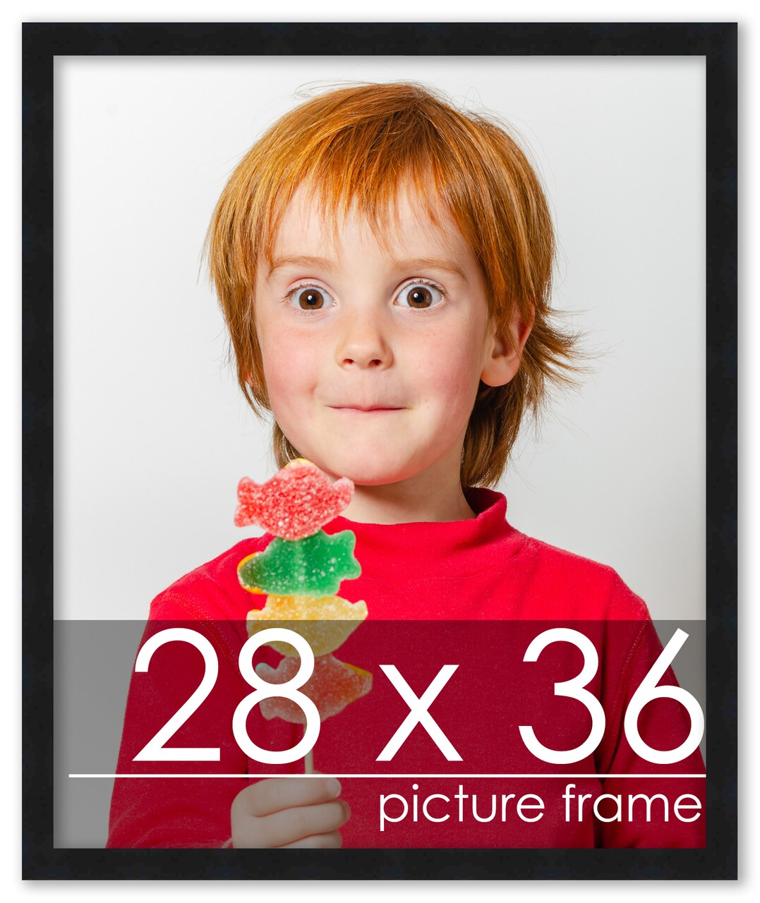 Minimalist Black Picture Frame - UV Acrylic, Foam Board Backing, Hanging Hardware
